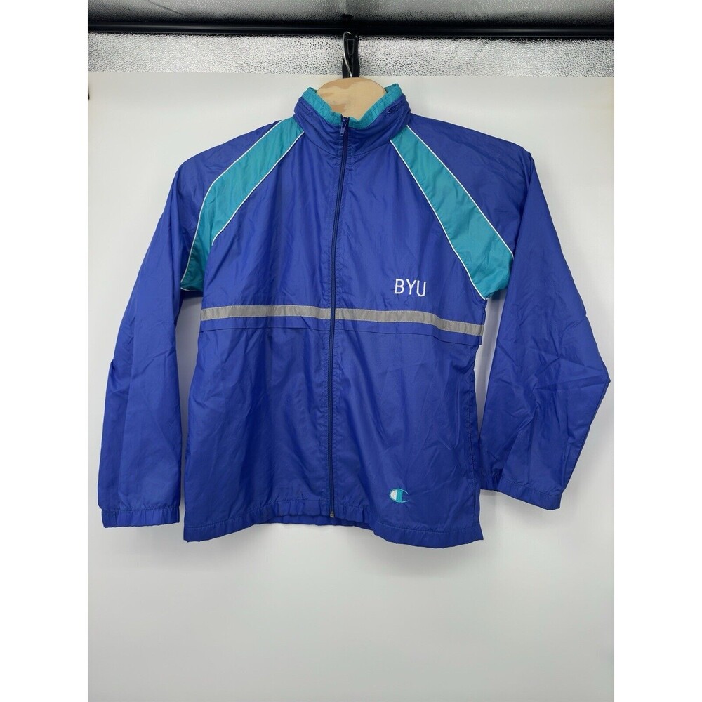 Vintage 90s Champion Men's  Blue Windbreaker Zip Jacket M ‎  Vented